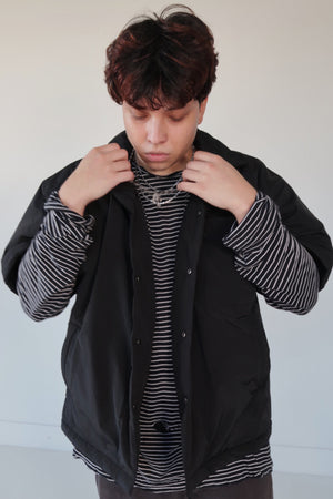 Puffer Utility Shirt- Black