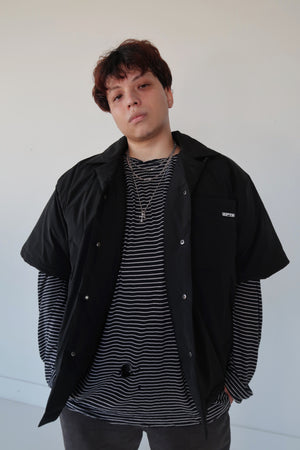 Puffer Utility Shirt- Black