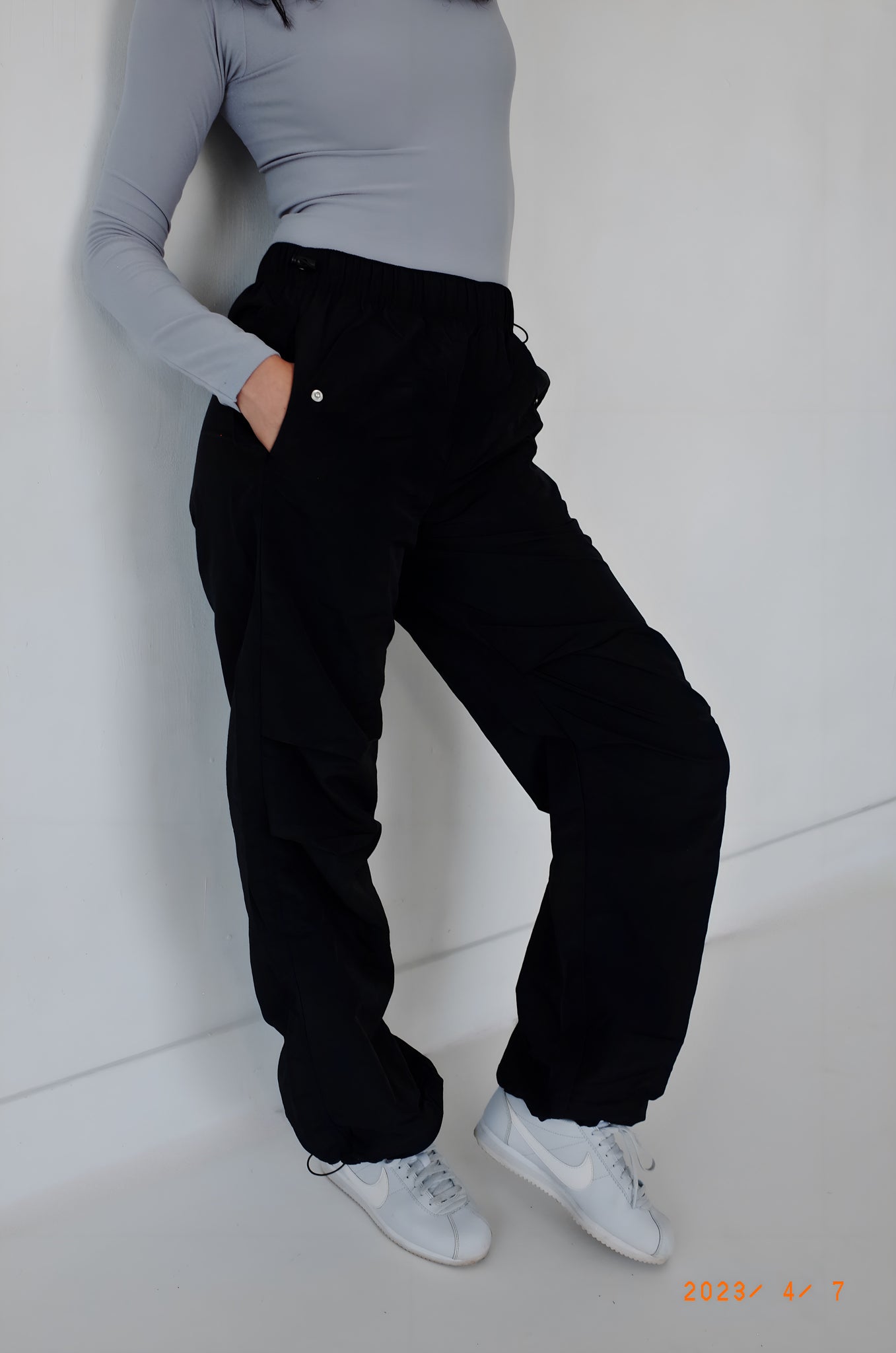 Parachute Pants- Black